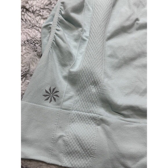 Athleta Blue Athletic Runched Racer Back Tank Top Size Small - Picture 3 of 4